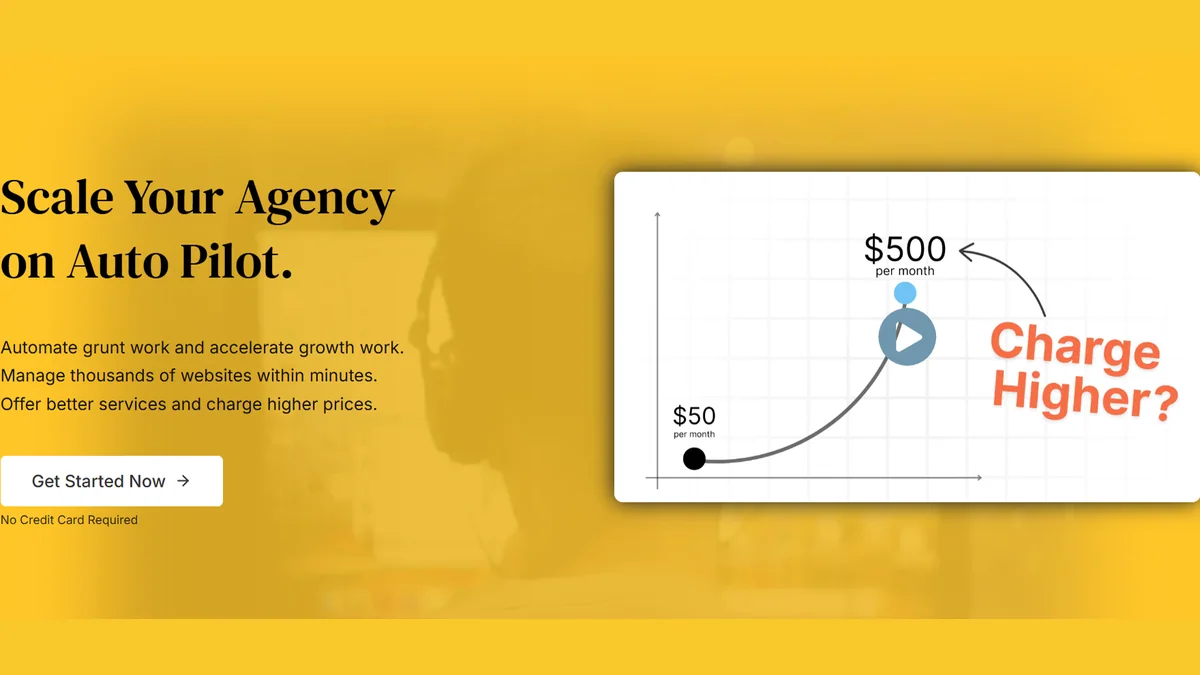 WP Remote official website presenting its WordPress agency management platform